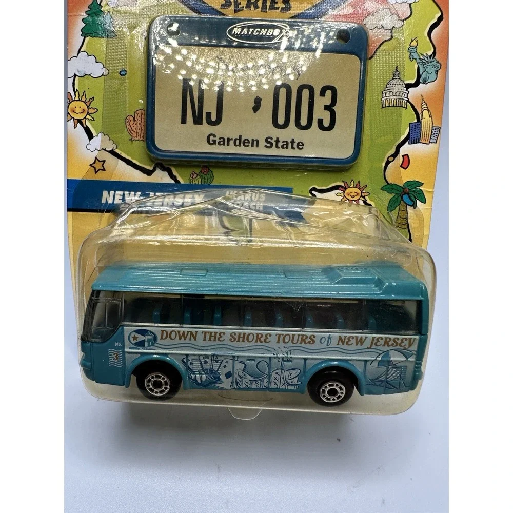 Matchbox Across America 50th Birthday Series NEW JERSEY Ikarus Coach Bus - #003